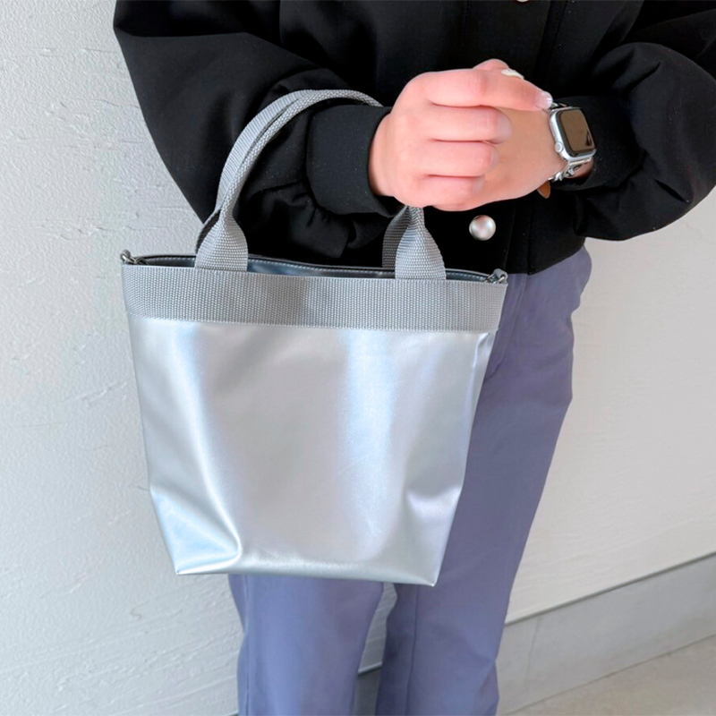 tonto トートバッグM（シルバー・ミルキーホワイト・サンドベージュ