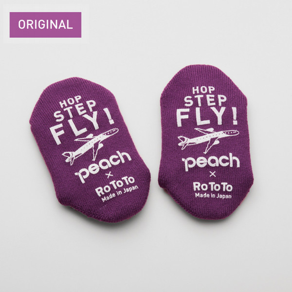 【OUTLET価格】Peach×RoToTo　ソックスリッパ S/M　Peach Purple