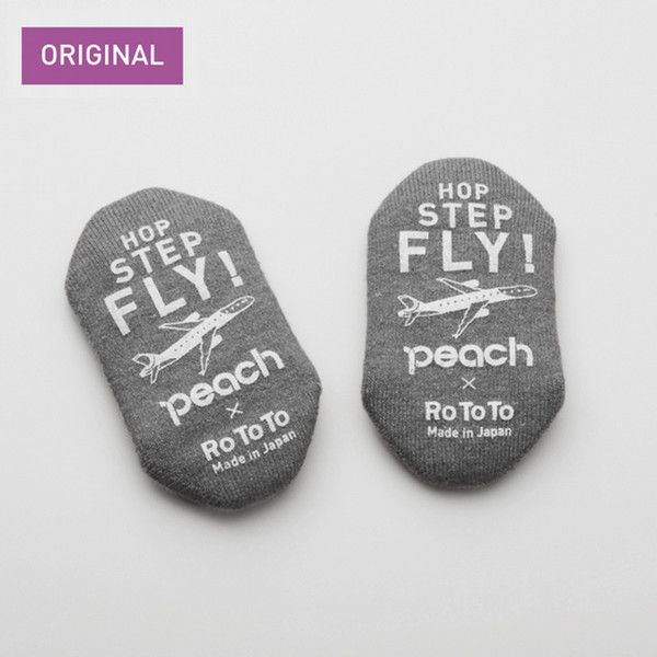 【OUTLET価格】Peach×RoToTo　ソックスリッパ S/M　Jet-Setter Gray