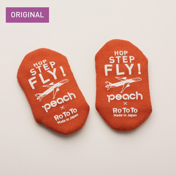 【OUTLET価格】Peach×RoToTo　ソックスリッパ S/M　Sunny Orange
