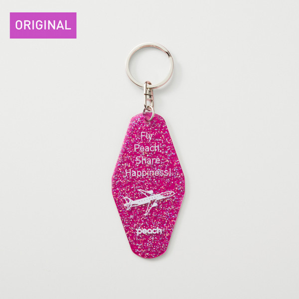 【販売終了】Peachオリジナル　アクリルキーホルダー　デッドストックB　パープルラメ