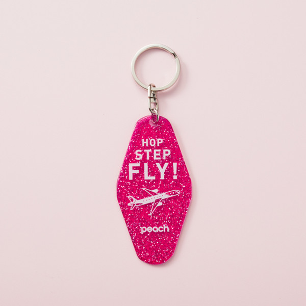 【販売終了】Peachオリジナル　アクリルキーホルダー　デッドストックC　ピンクラメ