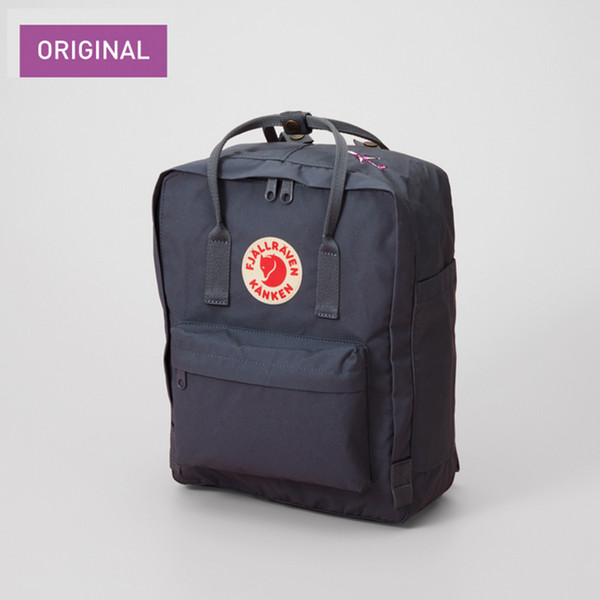 【販売終了】Peach×FJALLRAVEN　kanken　Graphite　刺繍つき