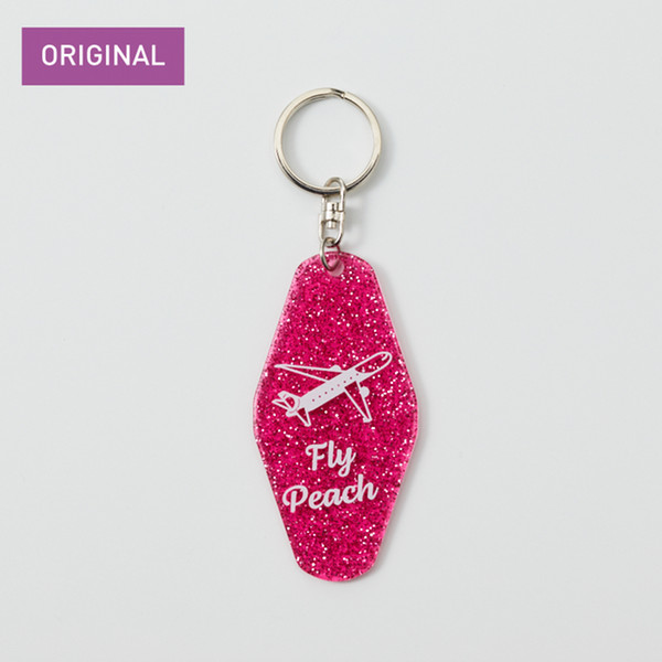 【販売終了】Peachオリジナル　アクリルキーホルダー　Fly Peach!　Pink