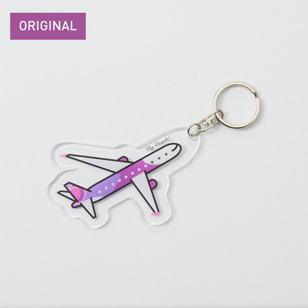 Peachオリジナル　飛行機キーホルダー　クリア