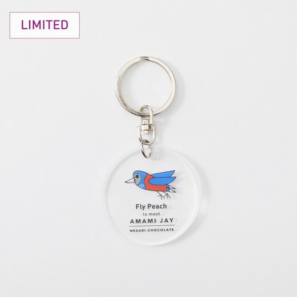 【販売終了】Peach×NESARI CHOCOLATE　AMAMI JAYキーホルダー　クリア