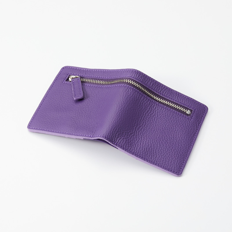 販売終了】Peachオリジナル シートレザー 2つ折りウォレット パープル