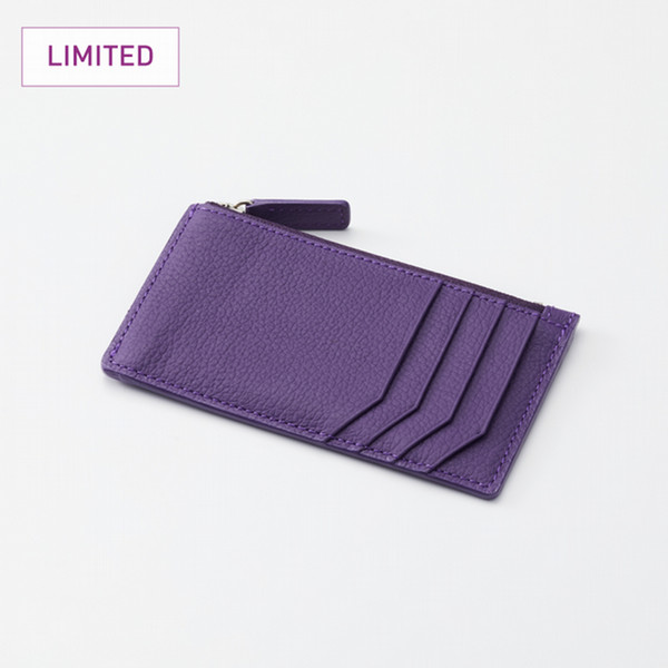 【販売終了】【OUTLET価格】Peachオリジナル　シートレザー　フラグメントケース　パープル/ネイビー