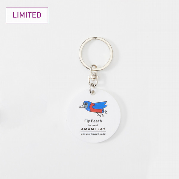 【OUTLET価格】Peach×NESARI CHOCOLATE　AMAMI JAYキーホルダー　ホワイト