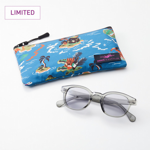 【OUTLET価格】Peach×BAYFLOW　オリジナルサングラス&ポーチセット　グレークリア