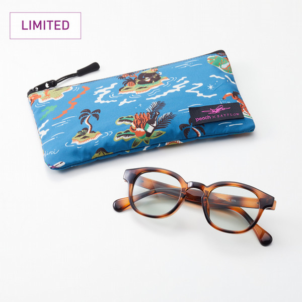 【OUTLET価格】Peach×BAYFLOW　オリジナルサングラス&ポーチセット　べっ甲クリア
