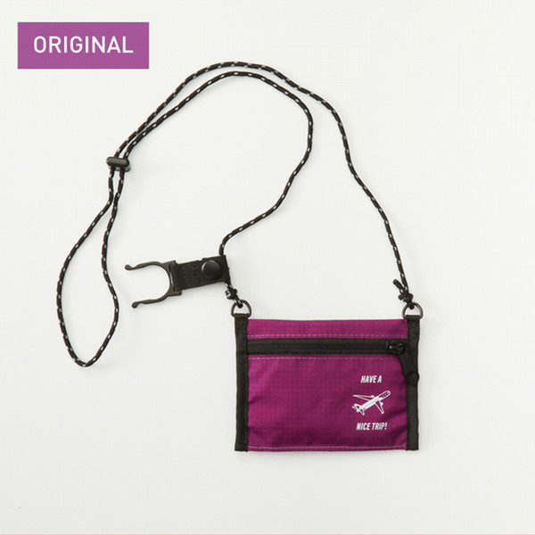 Peachオリジナル　2wayネックウォレット　HAVE A NICE TRIP! Purple