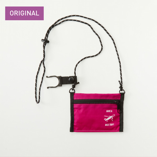 Peachオリジナル　2wayネックウォレット　HAVE A NICE TRIP! Pink