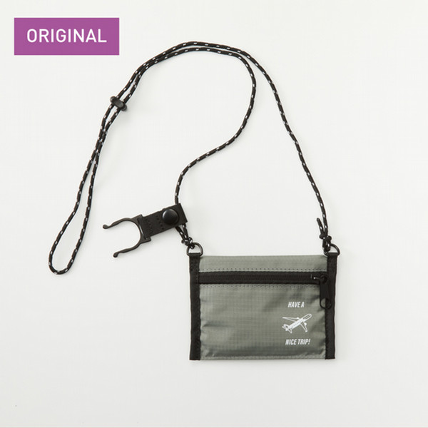 Peachオリジナル　2wayネックウォレット　HAVE A NICE TRIP! Ash Gray