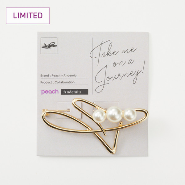 【OUTLET価格】Peach×Andemiu　ニュアンスメタルブローチ　GOLD