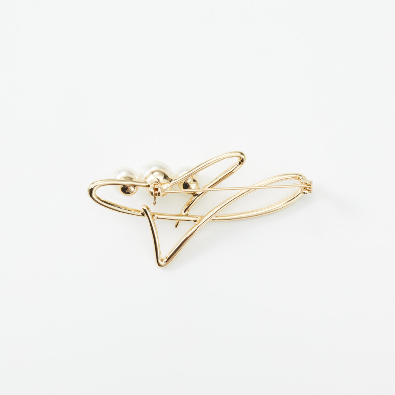 OUTLET価格】Peach×Andemiu ニュアンスメタルブローチ GOLD