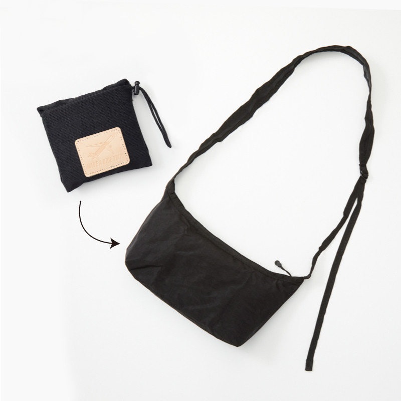 【OUTLET価格】Peachオリジナル　パッカブルサコッシュ　Black