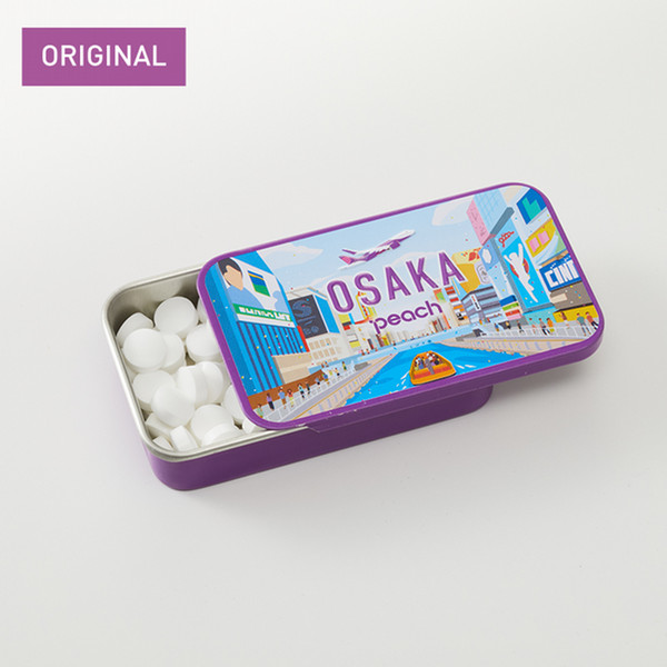 OKINAWAミント缶×Peach　オリジナルミント缶 　道頓堀（メントール）