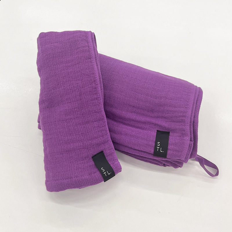 SHINTO TOWEL×Peach 2.5重ガーゼスローケット Peachパープル