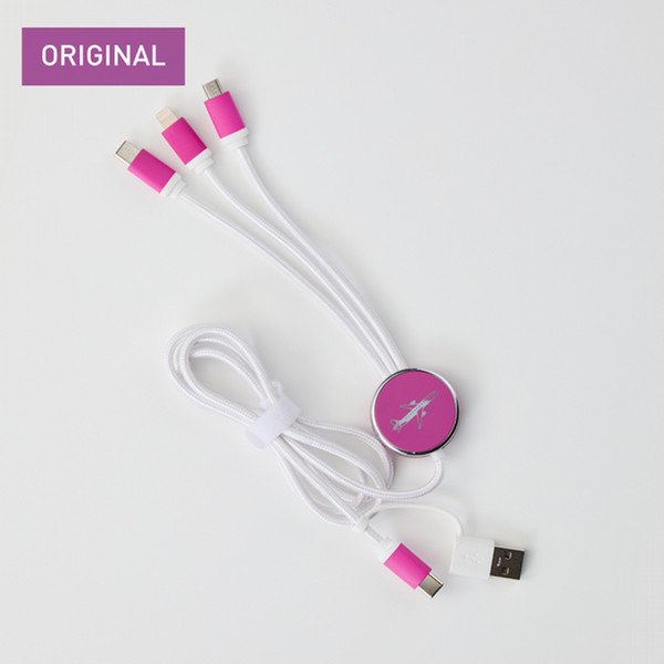 Peachオリジナル　3in1USBケーブル　ロング　コネクタ付