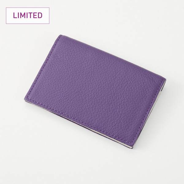 Peachオリジナル　シートレザー　カードケース　パープル