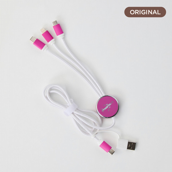 Peachオリジナル　3in1USBケーブル　ロング　コネクタ付