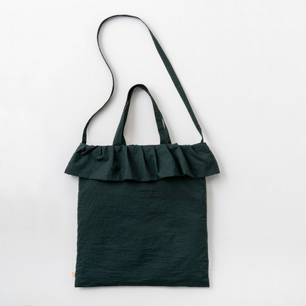 【EARTHMADE】FRILL PACKABLE 2way TOTE GREEN