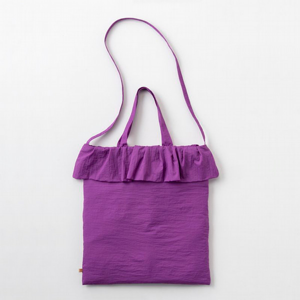 【EARTHMADE】FRILL PACKABLE 2way TOTE PURPLE