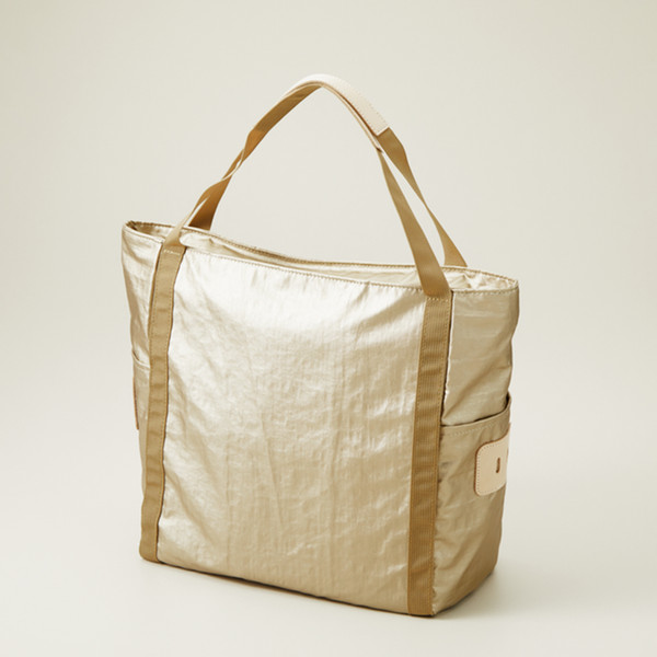 【EARTHMADE】NYLON MIDDLE TOTE　GOLD