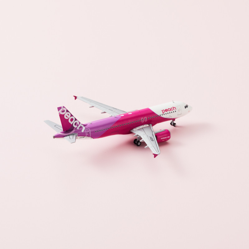 再入荷！1:400 ダイキャストモデル Peach Aviation A320-200 JA820P 