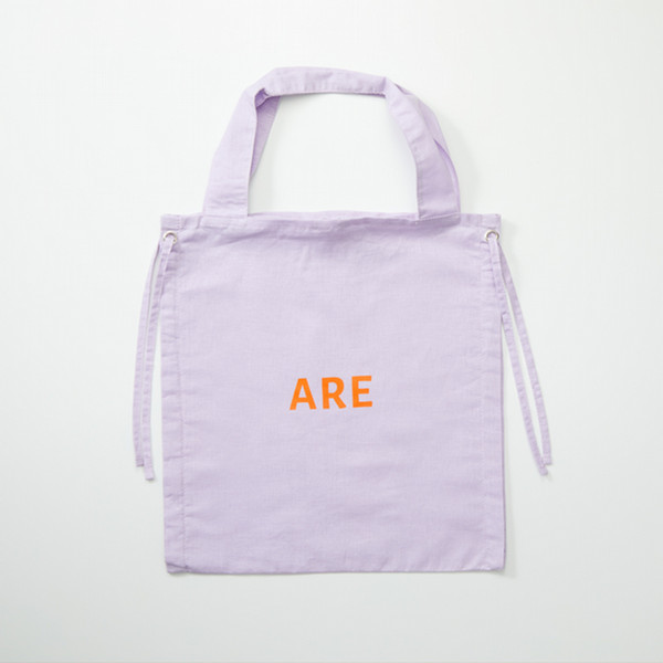 SIDE GATHER LINEN TOTE　LAVENDER