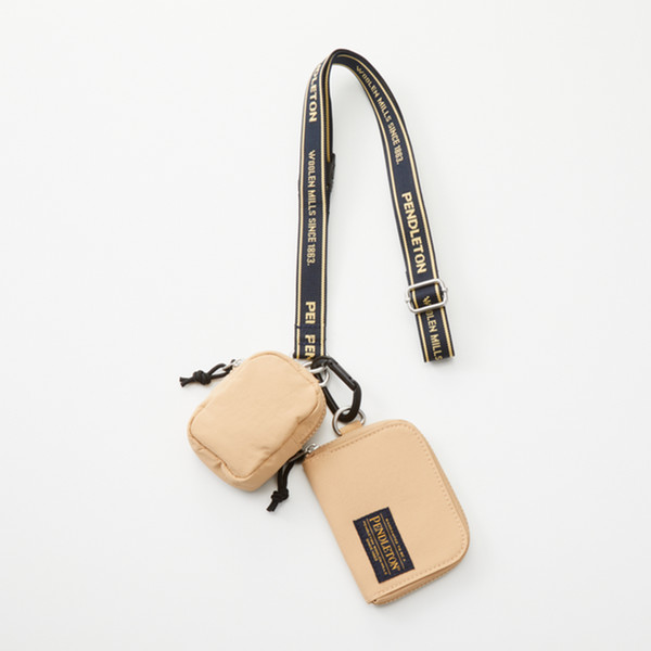【OUTLET価格】PENDLETON　ロゴテープネックショルダーポーチ　ベージュ