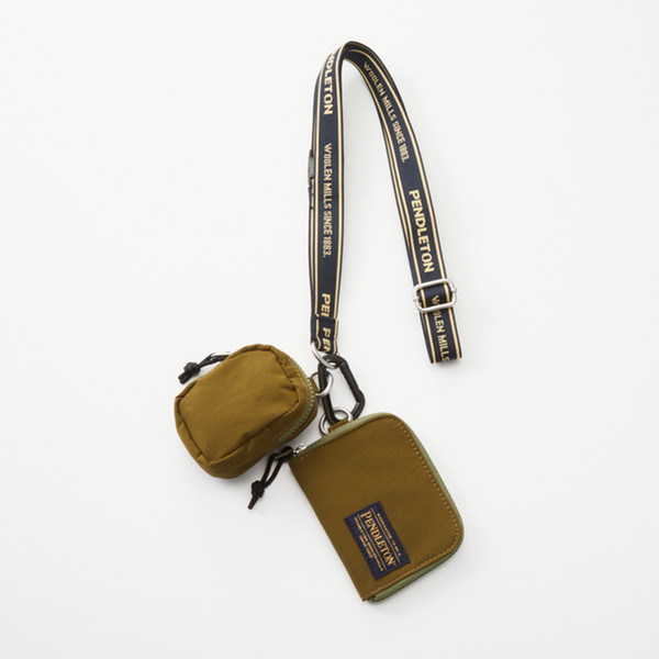 PENDLETON　ロゴテープネックショルダーポーチ　カーキ