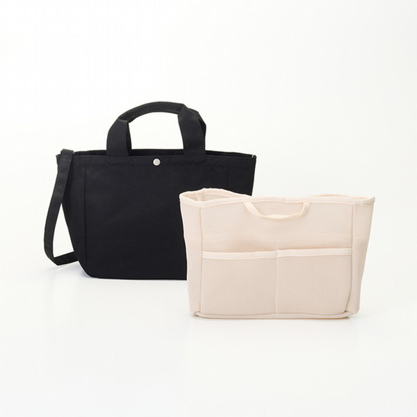 EARTHMADE　Re PET TOTE + INNER MESH 2WAY BAG　Black