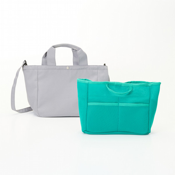 EARTHMADE　Re PET TOTE + INNER MESH 2WAY BAG　Gray